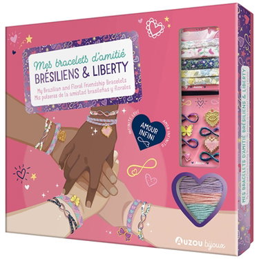 Couverture de Mes bracelets d'amitié brésiliens & liberty : amour infini. My brazilian and floral friendship bracelets : infinite love. Mis pulseras de la amistad brasilenas y florales : amor infinito