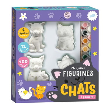 Couverture de Mes jolies figurines chats à peindre