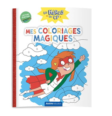 Couverture de Les héros du CP. Mes coloriages magiques : lecture, écriture