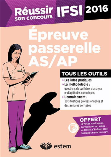 Couverture de Réussir son concours IFSI : épreuve passerelle AS-AP : 2016