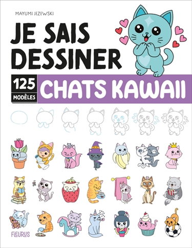 Couverture de Chats kawaii : 125 modèles