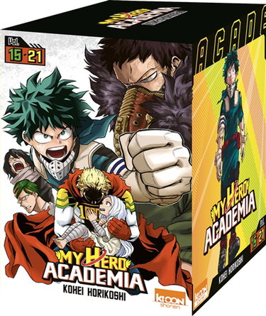 Couverture de My hero academia : coffret intégrale volumes 15 à 21