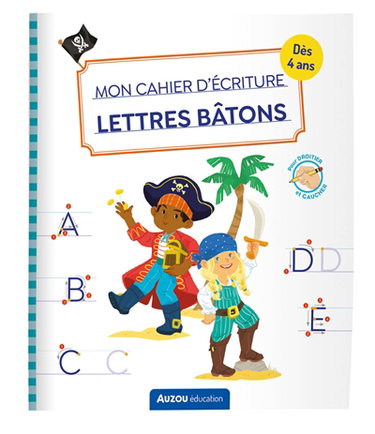 Couverture de Mon cahier d'écriture lettres bâtons : pirates