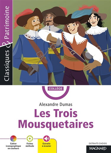 Couverture de Les trois mousquetaires : extraits choisis