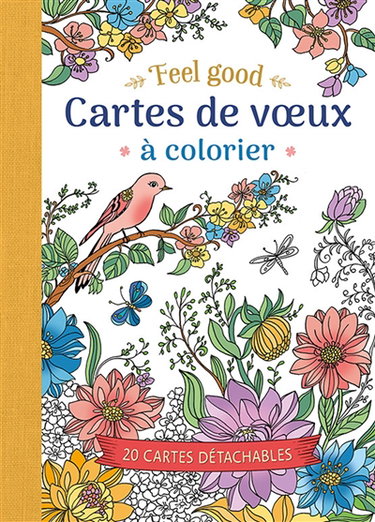 Couverture de Cartes de voeux à colorier : feel good : 20 cartes détachables
