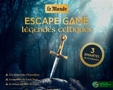 Couverture de Escape game : légendes celtiques : 3 enquêtes de 45 minutes