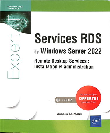 Couverture de Services RDS de Windows Server 2022 : remote desktop services : installation et administration