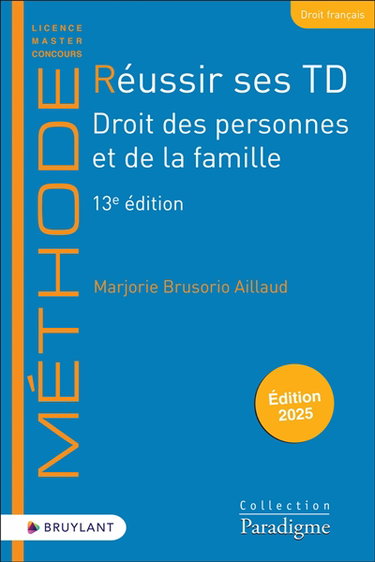 Couverture de Réussir ses TD. Droit des personnes et de la famille