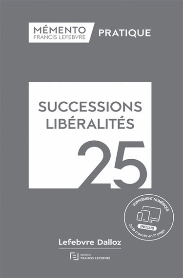 Couverture de Successions, libéralités 2025