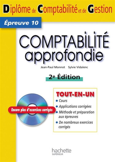 Couverture de Comptabilité approfondie, épreuve 10