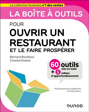 Couverture de La boîte à outils pour ouvrir un restaurant et le faire prospérer : 60 outils clés en main + 5 vidéos d'approfondissement