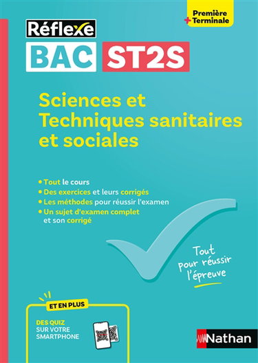 Couverture de Sciences et techniques sanitaires et sociales, première + terminale bac ST2S