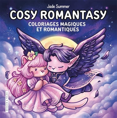 Couverture de Cosy romantasy : coloriages magiques et romantiques