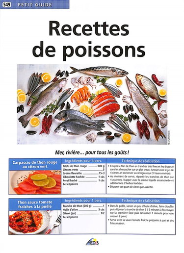 Couverture de Recettes de poissons : mer, rivière... pour tous les goûts !