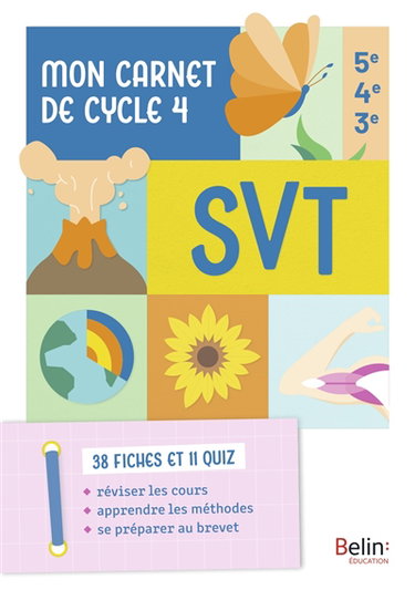 Couverture de SVT 5e, 4e, 3e : mon carnet de cycle 4