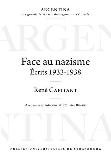 Couverture de Face au nazisme : écrits 1933-1938