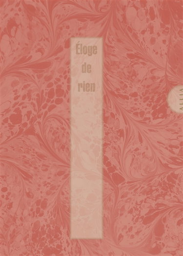 Couverture de Eloge de rien : dédié à personne