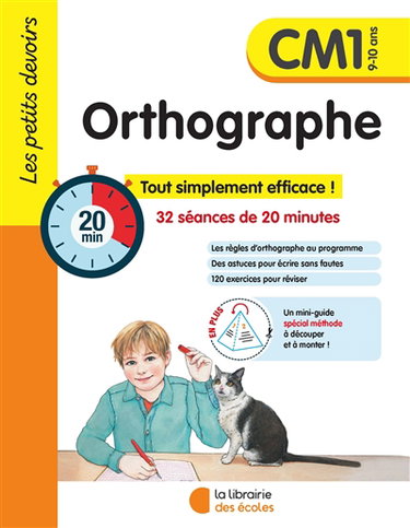 Couverture de Orthographe CM1, 9-10 ans : 32 séances de 20 minutes