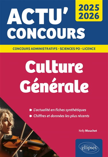 Couverture de Culture générale 2025-2026 : cours & QCM : concours administratifs, Sciences Po, licence