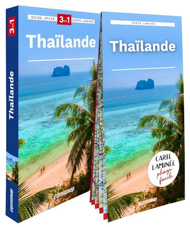 Couverture de Thaïlande : 3 en 1 : guide, atlas, carte laminée