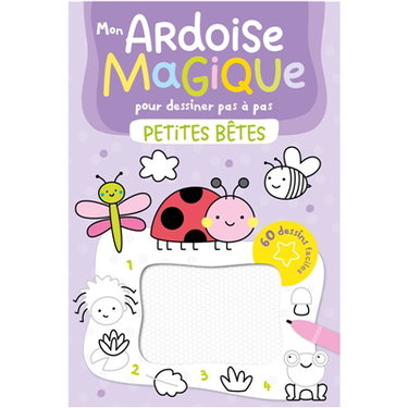 Couverture de Mon ardoise magique pour dessiner pas à pas : Petites bêtes