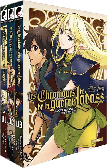 Couverture de Les chroniques de la guerre de Lodoss : la couronne du serment : coffret intégrale