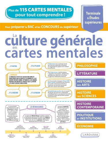 Couverture de La culture générale en cartes mentales : pour préparer le bac et les concours du supérieur : terminale & études supérieures