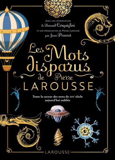 Couverture de Les mots disparus de Pierre Larousse : toute la saveur des mots du XIXe siècle aujourd'hui oubliés