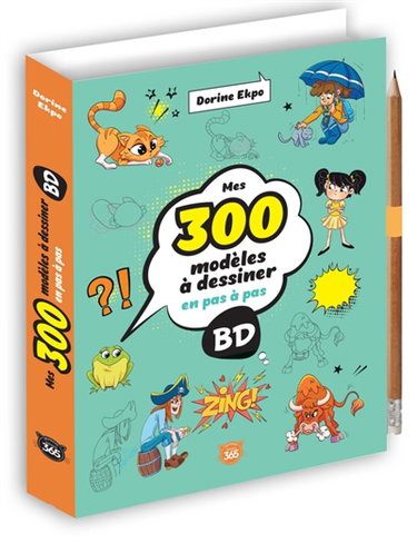 Couverture de Mes 300 modèles à dessiner en pas à pas : BD