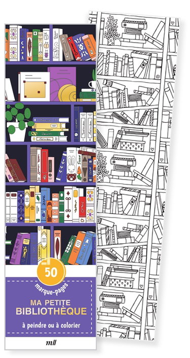 Couverture de Ma petite bibliothèque : 50 marque-pages à peindre ou à colorier