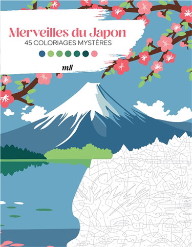 Couverture de Merveilles du Japon : 45 coloriages mystères