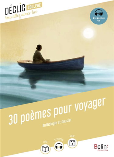 Couverture de 30 poèmes pour voyager : anthologie et dossier
