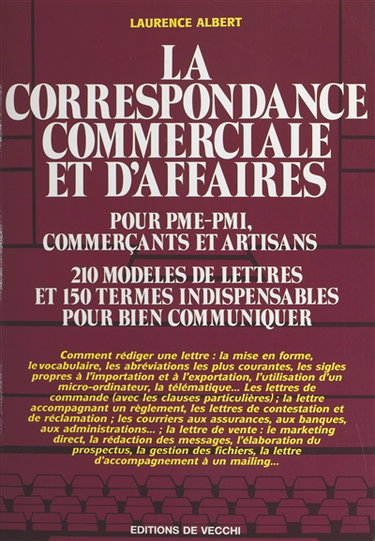 Couverture de Correspondance commerciale et d'affaires