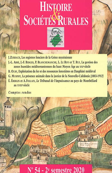 Couverture de Histoire & sociétés rurales, n° 54