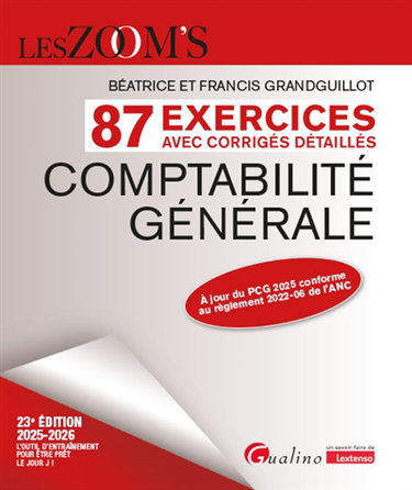 Couverture de Comptabilité générale : 87 exercices avec corrigés détaillés : 2025-2026
