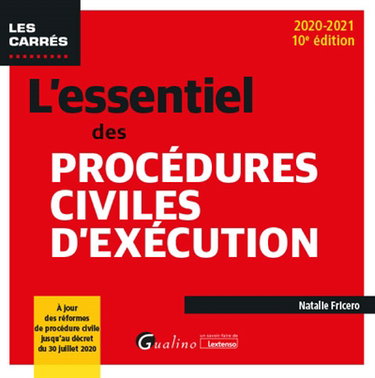 Couverture de L'essentiel des procédures civiles d'exécution : 2020-2021