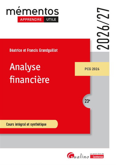 Couverture de Analyse financière : cours intégral et synthétique : 2026-2027, PCG 2026