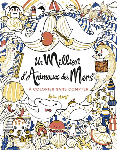 Couverture de Un million d'animaux des mers : à colorier sans compter