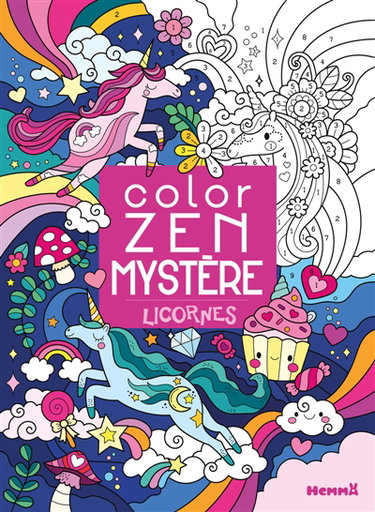 Couverture de Color Zen mystère : Licornes