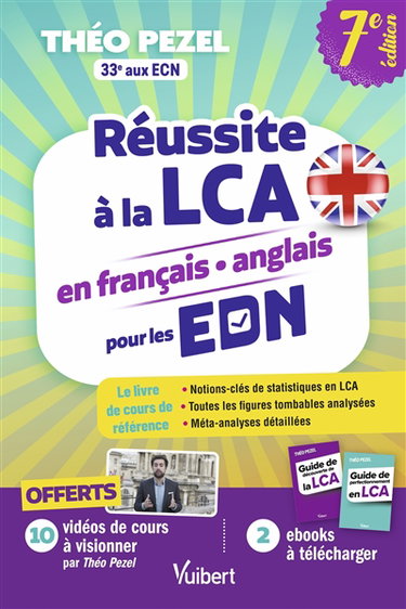 Couverture de Réussite à la LCA en français-anglais pour les EDN