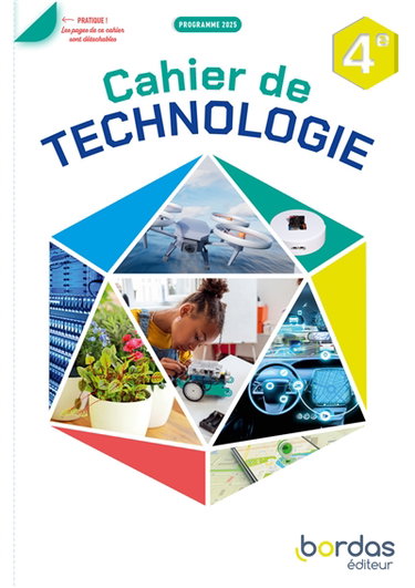 Couverture de Cahier de technologie, 4e : programme 2025