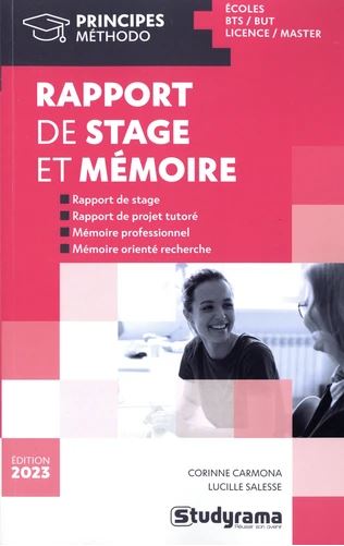 Couverture de Rapport de stage et mémoire : écoles, BTS, DUT, licence, master