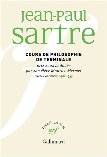 Couverture de Cours de philosophie de terminale pris sous la dictée par son élève Maurice Mermet : lycée Condorcet, 1942-1943
