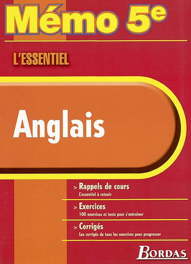 Couverture de Anglais : rappels de cours, exercices, corrigés