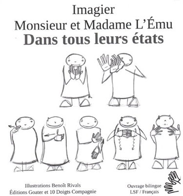 Couverture de Monsieur et Madame l'Emu : dans tous leurs états : imagier