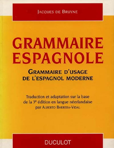 Couverture de Grammaire espagnole : grammaire d'usage de l'espagnol moderne