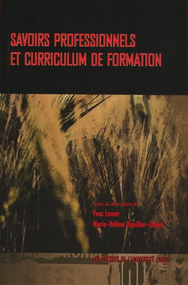 Couverture de Savoirs professionnels et curriculum de formation