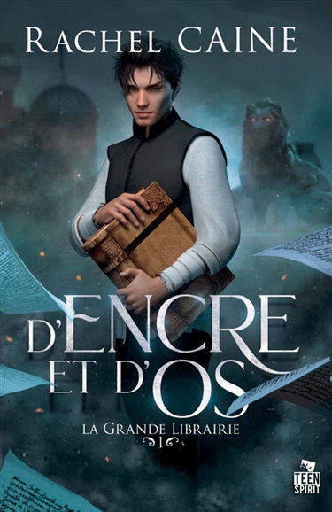 Couverture de D'encre et d'Os : La grande librairie, T1