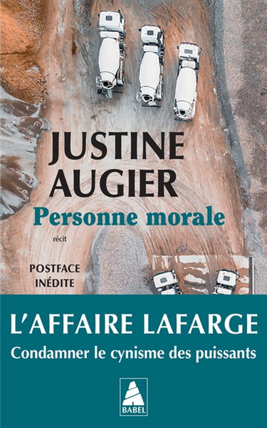 Couverture de Personne morale : récit