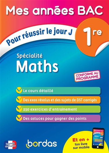 Couverture de Spécialité maths 1re : conforme au programme